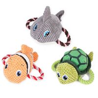 플러시 상어 씹는 애완 동물 장난감 깨끗한 치아 만화 동물 개 강아지 장난감