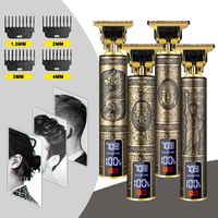 T9 LED elektrikli kablosuz saç kesme makinesi şarj edilebilir vintage profesyonel saç berber düzeltici erkekler için clipper tıraş makinesi sakal