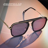 نظارة شمسية Crixalis نظارة شمسية عتيقة للرجال Retro Anti Griving Sun Glasses ذكر أزياء مربع الظلال UV400 Zonnebril Heren 230511