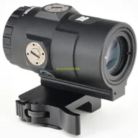 Lupa táctica 3x Optics MRO HD Alcance con soporte lateral Flip Liberación rápida 20 mm Weaver Picatinny Mount para holográfico Red Dot Sight Hunting Airsoft R4439