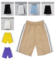 Новые ладони мужские шорты женские дизайнеры короткие брюки Печать печать полоса лямы повседневная одежда для пяти пунктов летняя пляжная одежда5716910