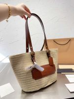 23SS Luxus-Designer-Strandtaschen mit großem Fassungsvermögen, zweifarbige Häkel-Tragetaschen, neue modische Handtaschen
