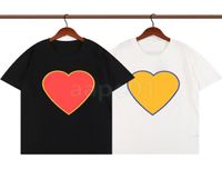 Estate Uomo Donna T-shirt con motivo a cuore T-shirt da uomo di alta qualità Coppie Casual T-shirt manica corta Formato asiatico S2XL4685610