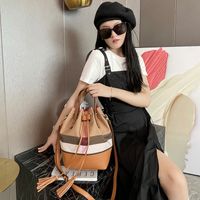 Damentasche, klassische Karotasche, kontrastierende Handtasche, modische, vielseitige Umhängetasche mit einer Schulter