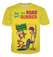 Moda 3D Cartoon Roadrunner Stampa Magliette estive Donna Uomo Abbigliamento Casual 2020 Nuove magliette a maniche corte Taglie forti R209279245
