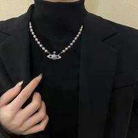 Anhänger Halsketten Perlenkette Damen Designer Perlen Damen Diamant Halsband Schlüsselbeinkette