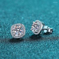 Stud Earrings BOEYCJR 925 Silver 0. 5 1ct F Color Moissanite ...