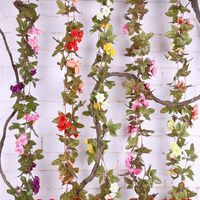 Dekoratif çiçekler 33 çiçek başları 1 pcs ipek yapay gül asma duvar asılı dekorasyon sahte bitki yaprağı çelenk romantik