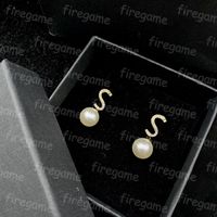 Simple Vintage Earrings for women Classic Pearl Earring Jewe...