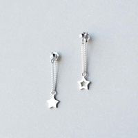 Dangle Earrings MloveAcc Brand 925 Sterling Silver Star Long...