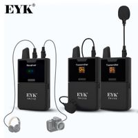마이크 EYK EWC102 카메라 라펠 마이크 UHF 휴대 전화 용 오디오 모니터 기능 DSLR DV 캠코더 웹 캐스트 230518