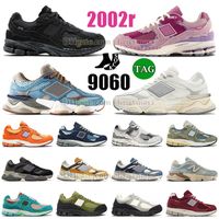 جديد 2002r 9060 Sea Salt Running Shoes Mener Women Cookie Pink Black Phantom على 2002 R Protection Pack Cloud White Blue Haze Athletic 9060s