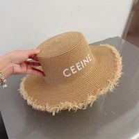 Designer Wide Brim Hat For Women Men Straw Hats Top Cap Head...