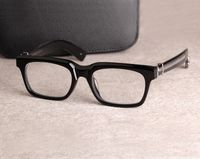 Montatura per occhiali da vista quadrata nera argento ci vediamo nel tè Montature per occhiali da sole moda donna uomo occhiali con scatola
