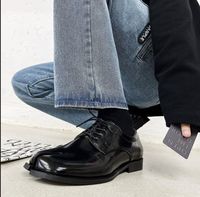أزياء تقسيم أخمص القدمين رجال أحذية عارضة الكعب سميك ر.