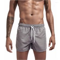 Pantalones cortos para hombre 2023, pantalones de playa de verano para hombre, ajustados, ultrafinos, de secado rápido, a la moda deportiva con cordón