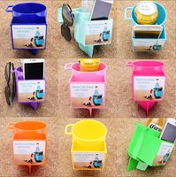 Beach Cup Holder with Pocket 9 colors Plastic Cup Holder B00...