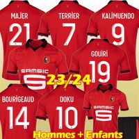 2023 2024 Stade Rennais gouiri futbol formaları Rennes Maillot de Foot 23 24 Sulemana Bourigeaud Terrier Doku Guirassy Majer Traore Erkek Çocuk Kitleri Futbol Gömlekleri