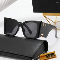 Солнцезащитные очки 2023 SL Blaze Style Негабаритная бабочка для женщин дизайнер бренд -дизайнер солнце