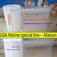 100 cm di larghezza 100 m/rotolo (3 o 4 cm) colonne d'aria gonfiabili confezione sacchetto linea speciale USA Marine