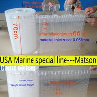 70 cm di larghezza 150 m/rotolo (3 o 4 cm) colonne d'aria gonfiabili confezione sacchetto linea speciale USA Marine
