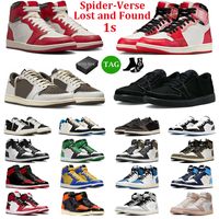 With Box Spider- Verse 1s Basketball Shoes Men Women 1 Low Ol...