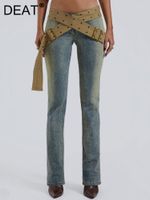 Women' s Jeans Fashion Women' Denim Pants Slim Canva...