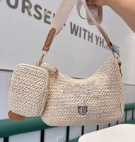 with Triangle Straw Crossbody Bags Shoulder Messenger Bag Wo...