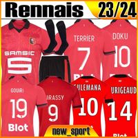 23 24 Stade Rennais Soccer Jerseys 2023 2024 TERRIER Rennes Fans Player Version jersey 120th Maillots BOURIGEAUD SULEMANA NIANG DA MAJER Maglie da calcio uomo bambino