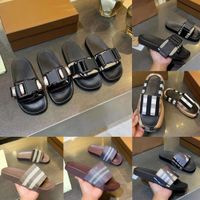 Women Slippers Slides Designer Check Sandal Summer Platform ...