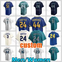 Men's Seattle Mariners #44 Julio Rodriguez Baseball Stitched Jersey  S-3XL