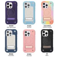 Colorful Magnetic with Kickstand Silicone 2 In 1 Phone case ...