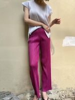 Women' s Pants Miyake Pleated Women Clothes Color Korean...