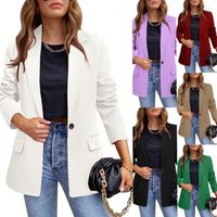 Womens Suits Womens Suit Coat Fashion Casual Polo Neck Cardi...