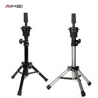 Mini Tripod Wig Stand Adjustable Metal Hairdressing Training Mannequin Head  Wig Stand Wig Non-Slip Base for Doll Head Block Wig