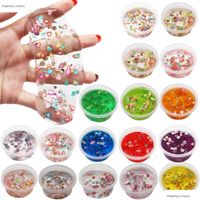 No Logo Print Butter Slime Clay Solid Color DIY Fluffy Floam Slime Soft  Supplies Antistress Education Craft Magic Sand Plasticine Toy Kit 0942