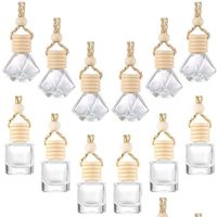 Packing Bottles Car Per Bottle Air Freshener Diffuser Hanging Pendant Essential Oil Fragrance Empty Refillable Glass Ornament Drop Del Dhopm