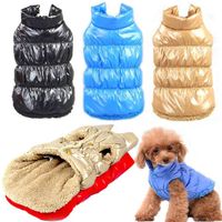 Собачья одежда зимняя одежда для домашних животных густое флисовое водонепроницаемое жилет с пиджакой для щенка