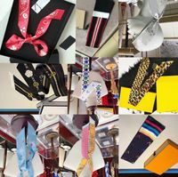 20Style Designer Letters Печать цветочное шелковое шарф -шарф леопардовый повязка для женщин с длинной ручкой шарфов парижские плеч