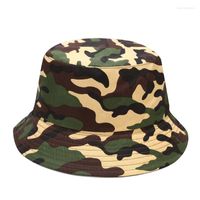 Berets Fisherman Hat Camouflage Sun Foldable Outdoor Men And...