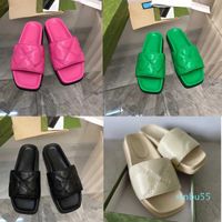 Летняя женская платформа дизайнерские дизайнерские сандалии настоящие кожаные роскошные плоские тапочки