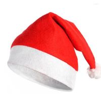 Decorações de Natal 10pcs/lote Papai Noel Hats Red Hats para Ano Claus Costume Party Supplies Happy