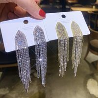 Dangle Earrings 2023 925 Silver Needle Rhinestone Crystal Lo...