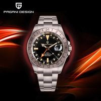 Armbanduhren 2023 New PAGANI DESIGN 42MM GMT Herren Automatik Mechanisch es Top Marke Sapphire Edelstahl 20Bar Uhr für Herren Z0403