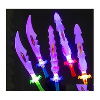 Led Swords/Guns 8 Pcs Luminous Swords Toys Kids Light Up Flashing Wands Sticks Party Plaything Prop Cosplay Boy Toy Outdoor Fun Drop Dhpdb
