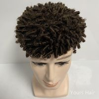 Brazilian Virgin Human Hair Replacement 15mm Curl Toupee 8x1...