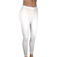 요가 의상 바느질 여성 발목 길이 발자석 타이츠 팬티 스타킹 스트레치 불투명 색 흰색