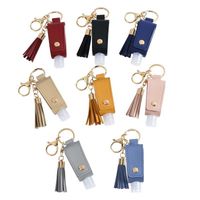 Keychains Hand Sanitizer Leather Keychain Holder Travel Bott...