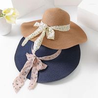 넓은 챙 모자 우아한 여성 여름 해변 모래 태양 모자 파나마 열정 색 보우 리본 밀짚 모자