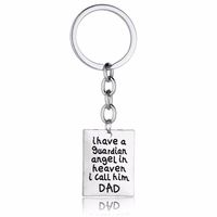 Family Memorial Daddy Keychain I Have A Guardian Angle In He...